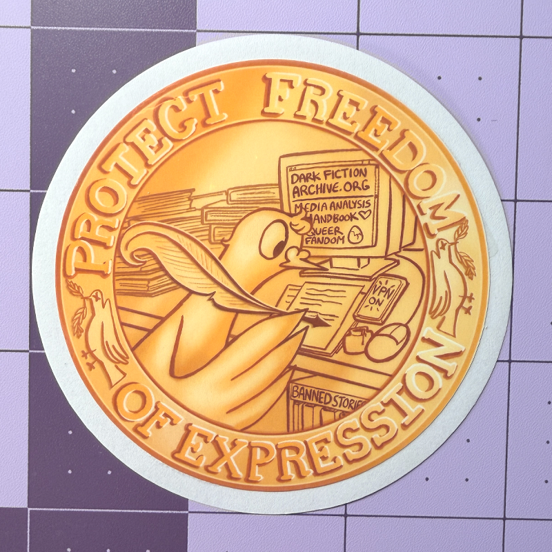 Protect Freedom of Expression Profiction Pigeon Sticker